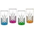 Conjunto 4 Copos Altos De Vidro Lapidado Dublin 360mlFundoColorido