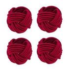 Conjunto 4 Porta Guardanapos Argola Vermelho - Copa&cia