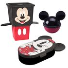 Conjunto 4 Potes Kit Organizador Mickey Mouse Disney 180ml e 430ml - Potte