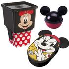 Conjunto 4 Potes Kit Organizador Minnie Mouse Disney 180ml e 430ml - Potte
