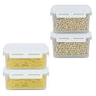 Conjunto 4 Potes P/ Alimentos Conservadores Organizadores C/ Tampa Hermética Micro-ondas Geladeira Herméticos Resistente