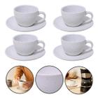 Conjunto 4 Xícaras Café/Chá com Pires Cerâmica 210ml Premium