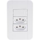 Conjunto 4x2 1 Interruptor Simples 10A 250V e 2 Tomadas 2P+T 10 A 250 V Tramontina Tablet Branco