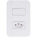 Conjunto 4x2 Com 1 Interruptor Simples 10 A 250 V E 1 Tomada 2p+t 10 A 250 V Tablet Branc