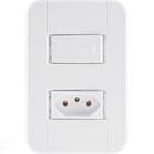 Conjunto 4x2 Com 1 Interruptor Simples 10 A 250 V E 1 Tomada 2p+t 20 A 250 V Tablet Branc