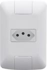 Conjunto 4x2 com 1 Tomada 2P+T Tramontina Aria 10 A 250 V Branco