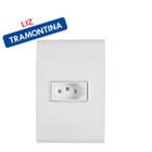 Conjunto 4x2 com 1 Tomada 2P+ T Tramontina Liz 20 A 250 V Branco