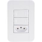 Conjunto 4x2 Com 2 Interruptores Paralelos 10 A 250 V E 1 Tomada 2p+t 20 A 250 V Tablet B