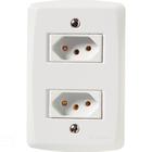 Conjunto 4x2 com 2 Tomadas 2P+T 10 A 250 V Tramontina Lux2 Branco