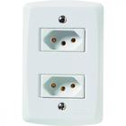 Conjunto 4x2 com 2 Tomadas 2P+T 10 A 250 V Tramontina Lux2 Branco