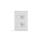 Conjunto 4x2 Com 2 Tomadas 2p+t Tramontina 20 A 250 V Liz Branco Tramontina