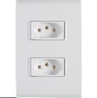 Conjunto 4x2 com 2 Tomadas 2P+T Tramontina 20 A 250 V Liz Branco