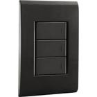 Conjunto 4x2 com 3 Interruptores Simples 10 A 250 V Tramontina Liz Grafite