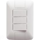 Conjunto 4x2 Com 3 Interruptores Simples Tramontina Aria 6 A 250 V Branco Tramontina