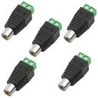 Conjunto 5 Adaptador Borne Para Plug RCA Fêmea BRCAF