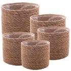 Conjunto 5 Cachepots de Fibra Natural - Wolff