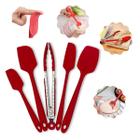 Conjunto 5 Peças Silicone Cozinha Espátulas Pegador Unyhome