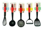 Conjunto 5 Peças Utensílios De Cozinha Cabo Emborrachado