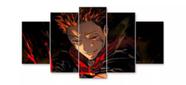 Conjunto 5 Quadros Anime Jujutsu Kaisen Sukuna"