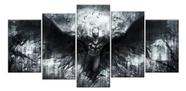 Conjunto 5 Quadros Batman Dark"