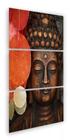 Conjunto 5 Quadros Decorativos Buda Estatua"