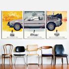 Conjunto 5 Quadros Decorativos Devolta Futuro Delorean"