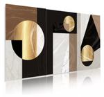 Conjunto 5 Quadros Decorativos Geometrico Abstrato"