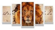 Conjunto 5 Quadros Decorativos leão de juda 1