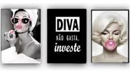 Conjunto 5 Quadros Decorativos Moda Marylin Diva Investe"