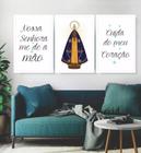 Conjunto 5 Quadros Decorativos Nossa Senhora Aparecida Decoração"