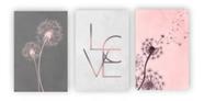 Conjunto 5 Quadros Decorativos Quarto Casal Love"