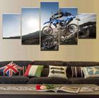 Conjunto 5 Quadros Moto Cross Trilha Montanha"