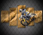 Conjunto 5 Quadros Motocross Trilha Oficina Moto"