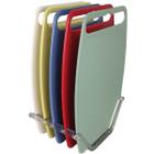 Conjunto 5 Tábuas de Corte com Suporte para Cozinha Coloridas 26x18cm Pequenas Cinquetti