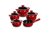 CONJUNTO 5x PANELA CAÇAROLA NEW PREMIERE CERAMICA CERAFLAME