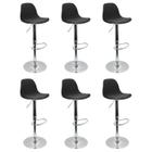 Conjunto 6 Banquetas Joly Eames Base Giratória Preto