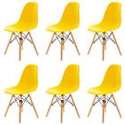 Conjunto 6 Cadeiras Charles Eames Eiffel Amarela