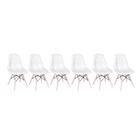 Conjunto 6 Cadeiras Eames Eiffel Botonê - Branco