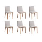 Conjunto 6 Cadeiras para Sala de Jantar Dima Cinza - Tre Mobili