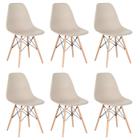 Conjunto 6 Cadeiras para Sala de Jantar Eames Eiffel Dkr Nude