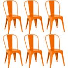 Conjunto 6 Cadeiras Tolix Iron - Design - Laranja
