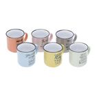 Conjunto 6 Canecas de Cerâmica Motive Colorida 130ml - Wolff