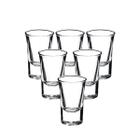 Conjunto 6 Copos 40ML Shot De vidro Para Drinks Bebidas Destilados Whisky Cachaça Tequila