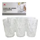 Conjunto 6 Copos de Vidro Diamante 370ml - Praticasa