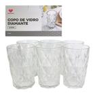 Conjunto 6 Copos De Vidro Diamante 370Ml - Praticasa