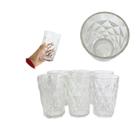 Conjunto 6 Copos de Vidro Diamante 370ml - Praticasa