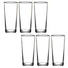 Conjunto 6 Copos Longo De Vidro Jogo Novara 260Ml Clink