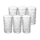 Conjunto 6 Copos Vidro Wicker Transparente Longo 285Ml Linha