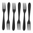 Conjunto 6 Garfos para Mesa de Inox Gastro Preto 19cm Lyor