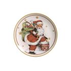 Conjunto 6 Pratos de Sobremesa Santa Claus Natal Porto Brasil